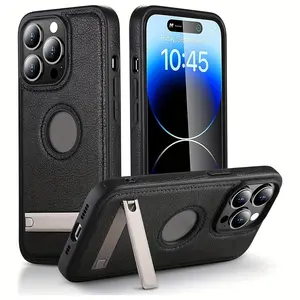 Leather Holder Kick Stand Phone Case for iPhone 14 13 12 11 Pro Max Plus Cases Dropshipping Products 2023 Soft Grip Back Cover
