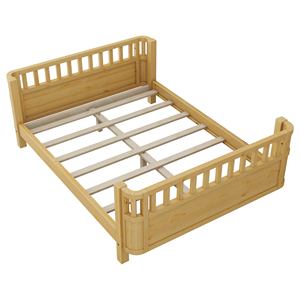 Cama Infantil de Madera Maciza <span class=keywords><strong>con</strong></span> Barandillas Anticaídas, Cama Colegiada que se Puede Unir a la Cama de los <span class=keywords><strong>Padres</strong></span> para Niños - Product Image 5