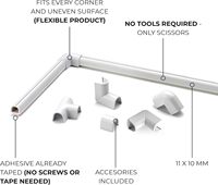 Cinta de goma de PVC para umbral de garaje con tira selladora y cubierta protectora para cables, para protección de cables contra el paso de vehículos.