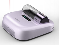 Robot anti-acariens entièrement automatique OEM/ODM avec modes d'aspiration réglables, lumière germicide UV, machine de nettoyage pour matelas, canapé et tapis