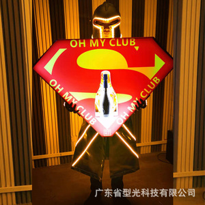 LED Illuminated Hand Held <b>Sign</b> Rectangular Roman Bar <b>Light</b> Champagne King Star Heart Shape Bar Accessory Liquor Rack - Product Image 2