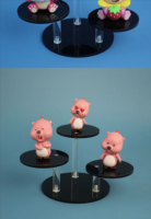 Support d'affichage rond en acrylique transparent pour flacon cosmétique, bijoux, mini figurine, présentoir de bureau