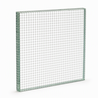 Verre feuilleté avec intercouche en treillis métallique 6mm 8mm 10mm, certifié CE SGCC, pour cloisons d'hôtel, murs décoratifs, façades, taille personnalisée