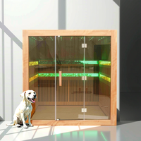 Sauna infrarouge électrique moderne en bois massif, fabrication directe d'usine africaine, 220V, pour la méditation/le yoga