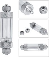 Compteur de bulles de CO2 pour plantes aquatiques d'aquarium, en métal, écologique, à tête simple/double, outil de réservoir de poissons anti-retour, 150 ml, rond