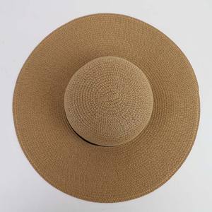 旅行ビーチでの休暇のためのハイエンドの織りワイドブリムエッジドームストローハット-UV耐性天然繊維帽子、ベトナムで在庫 - Product Image 1