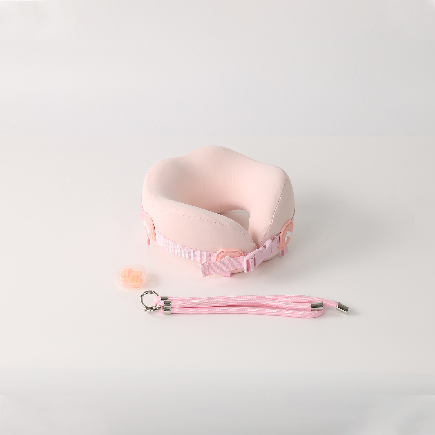 Pink children's neck pillow