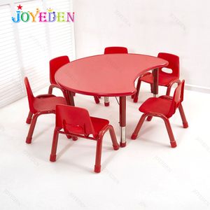 Table <span class=keywords><strong>demi</strong></span>-<span class=keywords><strong>lune</strong></span> en plastique pour enfants, mobilier <span class=keywords><strong>de</strong></span> garderie coloré moderne - Product Image 4