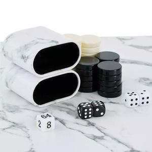 Personnalisé vente Chaude En Cuir de luxe D'échecs Jeux De Puces de Marbre de Backgammon - Product Image 4