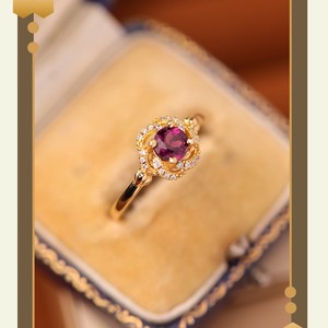 Anillo de Cobre con Diseño de Nebulosa de Rosas, Estilo Corte Medieval Francés, Joyería de Diseño Exclusivo, Simple, Elegante y de Lujo Discreto - Product Image 3