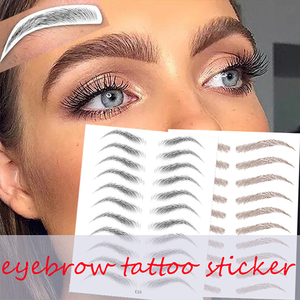 Tatouages de sourcils marron clair pour femmes imperméables <span class=keywords><strong>4D</strong></span> transfert de <span class=keywords><strong>tatouage</strong></span> de sourcils autocollants toilettage façonnage pour femmes fournitures de maquillage - Product Image 2