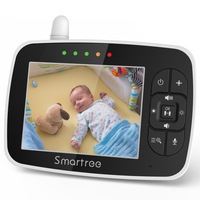 Moniteur vidéo pour bébé à prix d'usine, écran LCD TFT 3,5 pouces, vision nocturne, communication bidirectionnelle, caméra HD panoramique/inclinaison, surveillance de la température, berceuses