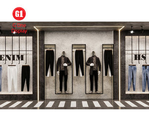 Modern Clothing Shop Interior Fitting Custom Men Apparel Display Fixture Fashion Clothes Showroom Design - Product Image 2