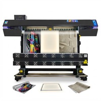 Mesin Printer Inkjet Berbasis Air 1804F Heavy Duty 1.8m dengan 4 Head I3200-A1 untuk Pencetakan Foto dan Poster Format Besar