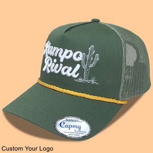 Baja cantidad de ala curva deporte 5 paneles 3D bordado parche verde amarillo cuerda malla gorra de camionero hombres gorra 112 sombreros de camionero - Product Image 1
