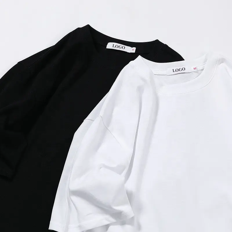High Quality Custom 270 Gsm Heavyweight T Shirt Cotton Unisex Premium White Oversize Men Blank Tee T-Shirts