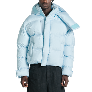 Vestes matelassées pour hommes, légères, à capuche, personnalisées, en gros, avec logo brodé, rembourrage en duvet, fermeture éclair, écologiques - Product Image 3
