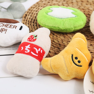 Variedad de Juguetes de Peluche con Sonido, Temática de Comida, Realistas, <span class=keywords><strong>para</strong></span> Mascotas, <span class=keywords><strong>para</strong></span> Mantener a <span class=keywords><strong>los</strong></span> Amigos Peludos Entretenidos y Satisfacer sus Necesidades de Masticación - Product Image 3