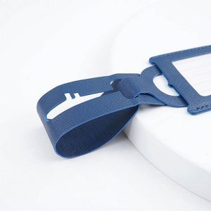 Étiquette de bagage imperméable personnalisable avec coordonnées de contact en PVC |   Étiquette promotionnelle pour sac de voyage d'affaires - Product Image 1