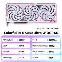 BARU Warna-warni Original Igame NVIDIA Geforce RTX 5080 Ultra W OC 16GB 256-Bit GDDR7 GPU untuk Komponen Komputer Gaming Desktop