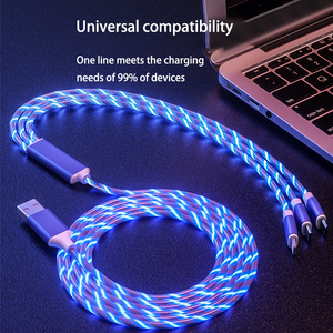 Cable de Carga USB Tipo <span class=keywords><strong>C</strong></span> 3 en 1 con Cubierta de Nailon, Carga Rápida de 2.4A, Núcleo de Cobre Puro para iPhone y Más - Product Image 6