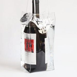 Hafif çevre dostu PVC buz torbası ile temizle yuvarlak yalıtımlı şarap soğutucu mektup desen 30L kapasiteli plastik vinil tüp - Product Image 5