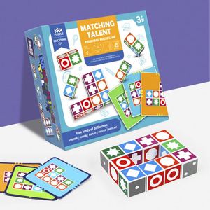 Jeu de blocs à motifs en bois avec clochette pour enfants et adultes, idéal pour les soirées en famille - Product Image 2