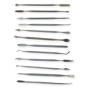 Custom Branding Curio 12 Piece Stainless Steel Wax Carvers Set Double Ended Sculpting Spatulas Clay Pottery Jewelry Craft Dental - Product Image 3
