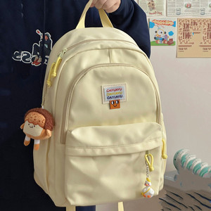 Mochila Escolar de Nailon de Gran Capacidad, Altamente Compatible, para Estudiantes de Secundaria, Unisex, Estilo Hip-Hop - Product Image 1