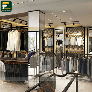 ราวแขวนเสื้อผ้าพร้อมราวต่อขยายสำหรับจัดแสดงเสื้อผ้าในร้านค้าปลีก - Product Image 2