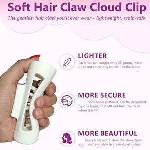 Molletta per Capelli in Silicone Morbido Bestseller, <span class=keywords><strong>Clip</strong></span> Flessibile Infrangibile, Accessorio per Capelli da Donna - Product Image 3