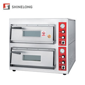 Yeni tasarım çift güverte pişirme Pizzaofen Mini dört taşınabilir Hornos de elektrikli Pizza fırını satılık - Product Image 1