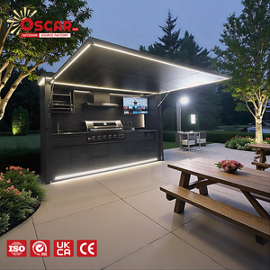 Bbq Island Set Patio Garden Backyard with Heat Resistance and Easy Clean Features Stylish Modern Design Outdoor Kitchen - Product Image 1