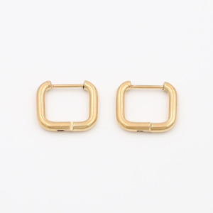 Geometric Huggie Earrings Square Titanium Steel Unisex Fashion Jewelry - Product Image 5