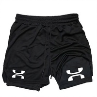 Shorts de sport tricotés pour hommes à taille haute avec cordon de serrage, séchage rapide, respirants, pour l'entraînement, la course et la plage en été