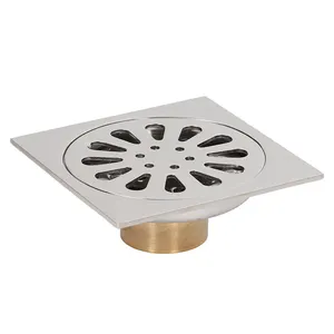 suppliers custom square 10x10cm small size corner floor drain for shower waste grate shower drainer hole steel floor drain