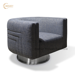Canapés de salon, canapé simple moderne de luxe, <span class=keywords><strong>fauteuil</strong></span> <span class=keywords><strong>blanc</strong></span> et or avec des pivots de pêche en acier inoxydable de bonne qualité - Product Image 6