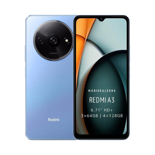 For Xiaomi Redmi A3 64gb 5000mAh Battery 6.71" DotDrop Display Mobile Phone Global Second Hand Android Smartphone Mobile Phones