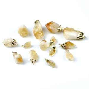 Классическое ожерелье-подвеска из натурального друзового цитрина с позолотой, модное украшение для женщин и мужчин - Product Image 5