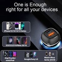 Chargeur de voiture premium 90W, charge rapide PD45W QC45W, puce de sécurité, adaptateur allume-cigare 12V-24V pour iPhone 17 16 Android