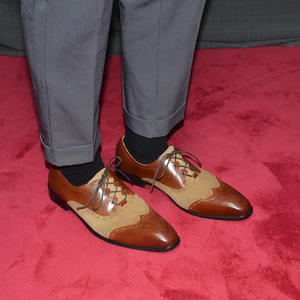 Chaussures Oxford 2026 conçues avec bande élastique, en cuir de vachette pleine fleur confortable, chaussures en cuir pour hommes, formelles et professionnelles, faites à la main - Product Image 5