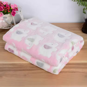 Fluffy Coral Fleece Pet Blanket Bone Printed Flannel Dog Throw Blanket for <b>Bed</b> <b>Comfortable</b> and Stylish - Product Image 4