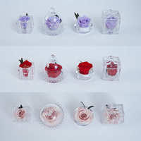 Großhandel Einzelhandel E-Commerce Valentinstagsgeschenke Ewige Blumen Geschenke Kleine Blumendekoration Mini Konservierte Rose unter Glaskuppel