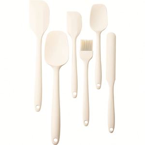Custom 6-Pack <b>Silicone</b> <b>Spatula</b> <b>Set</b> 600F Heat Resistant Oven Dishwasher Safe Food Grade Baking Cake Decorating Rubber - Product Image 2