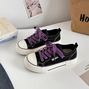 Zapatos de Mujer de Moda Estilo 2025, Zapatos de Lona con Punta Redonda, Zapatillas Blancas con Plataforma Gruesa, Zapatos Deportivos Casuales de Caña Baja - Product Image 4