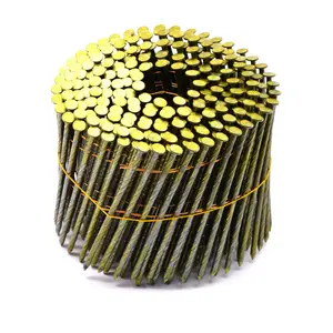 Clavos Factory Common Coil Nails Painted Coated for Pallet Pneumatic Gun Use