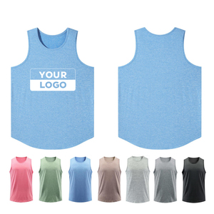 OEM Custom Sleeveless T Shirt <b>Vest</b> <b>Stringer</b> Quick Dry Blank Singlet Muscle Sports Running For <b>Men</b> - Product Image 1