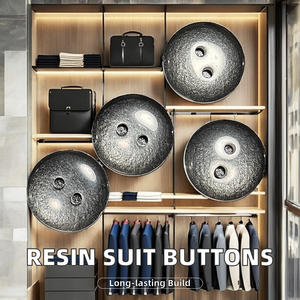 Double-Hole <strong>Decorative</strong> Melange Resin Rectangle Pattern <strong>Buttons</strong> Transparent 2-Holes <strong>Button</strong> - Product Image 3