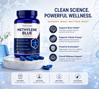 Capsules de bleu de méthylène OEM ODM sous marque privée, haute pureté, pour la santé cérébrale des adultes