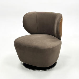Fauteuil pivotant en velours, style nordique moderne, luxe léger, pour salon de villa, mobilier de maison - Product Image 4